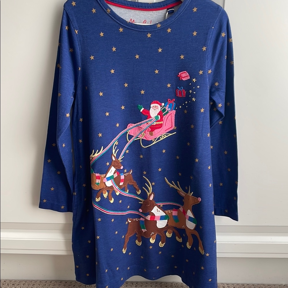Mini Boden new with tags size 6-7y dress with appliqué
